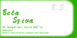 bela sziva business card